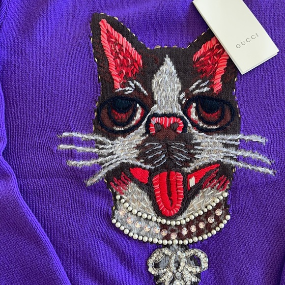 Gucci wool sweater Fabric: 100% Wool; Combo 51% Other Fibers, 49% Polyamide - Picture 4 of 12